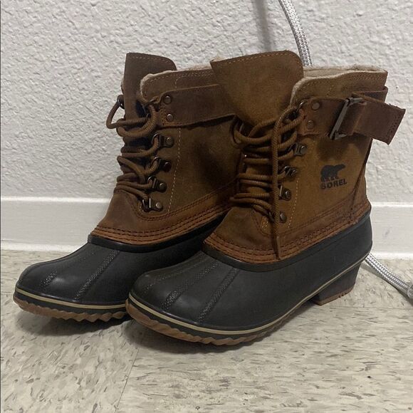 NWOT SOREL WOMEN'S WINTER FANCY LACE II brown size 7 - Picture 1 of 9